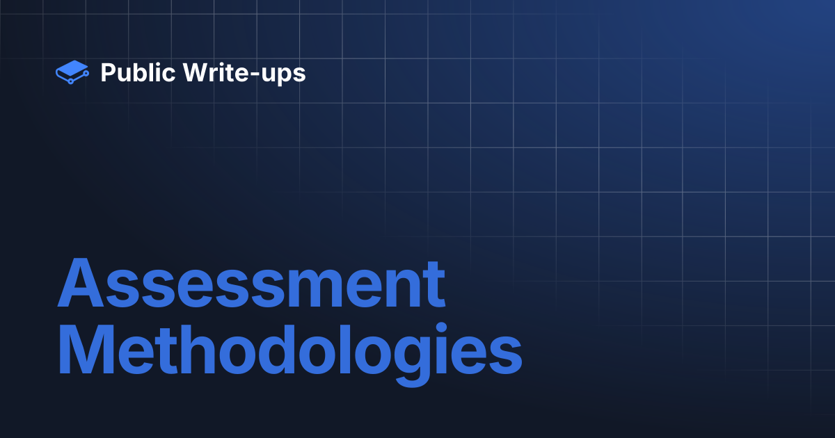 Assessment Methodologies | Public Write-ups